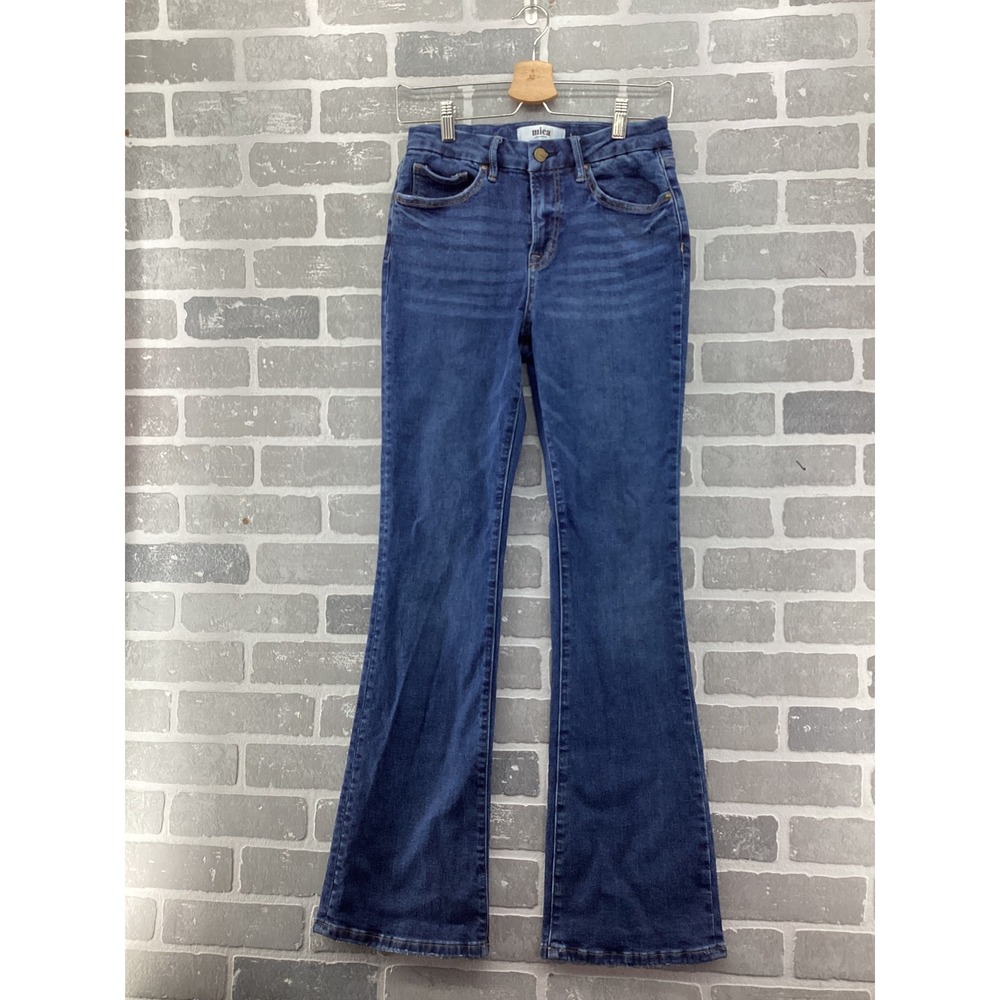 Mica Los Angeles Dark Wash High Rise Flare Jeans Size 26 MDP-B167DK Blue Denim